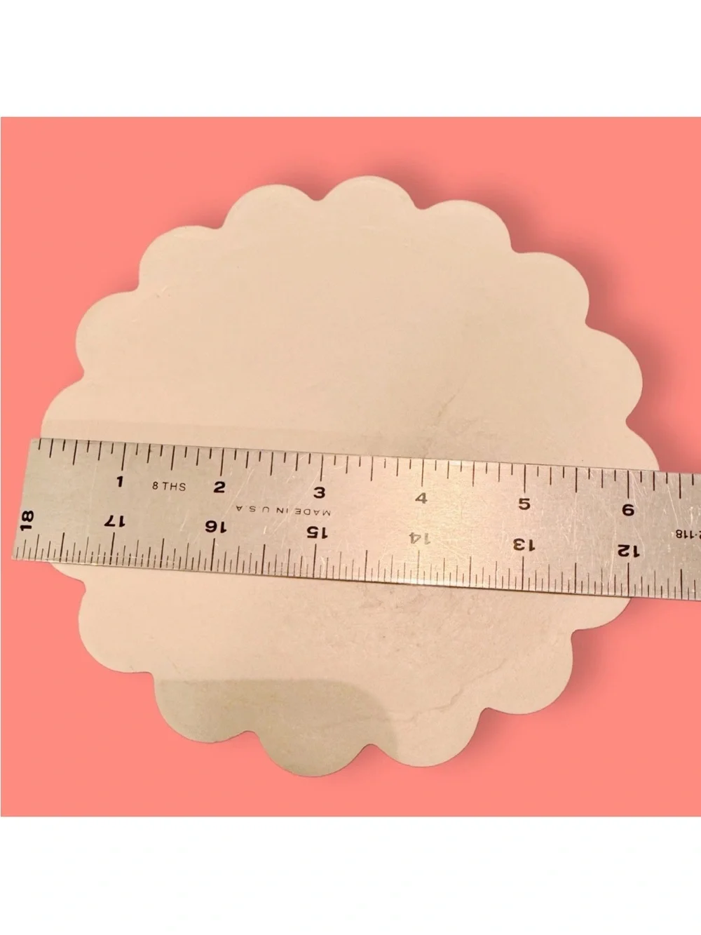🛍️2/$15 Ivory White Beaded Scalloped Jewelry Tray Ring Dish Holder New